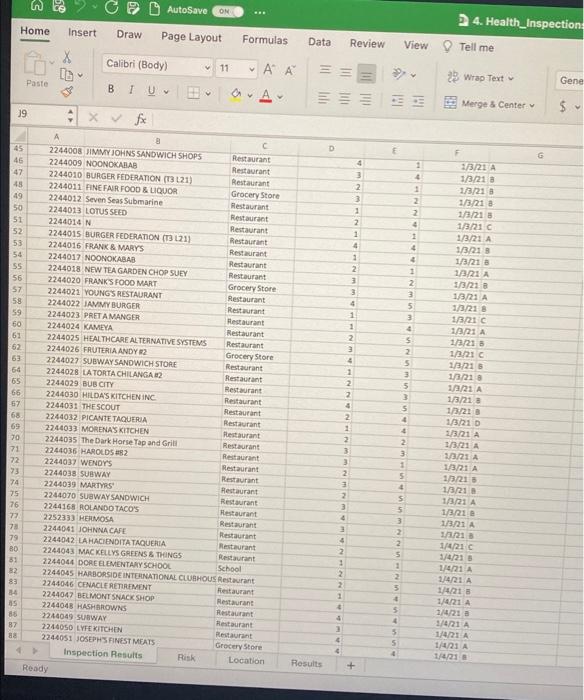 additional insights based on the guidance received below. Each dataset has its