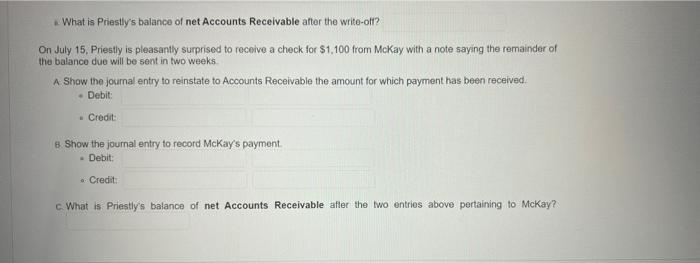 mont, ontor AR for Accounts Reco, ADA for Alowance for Dolcon BDE
