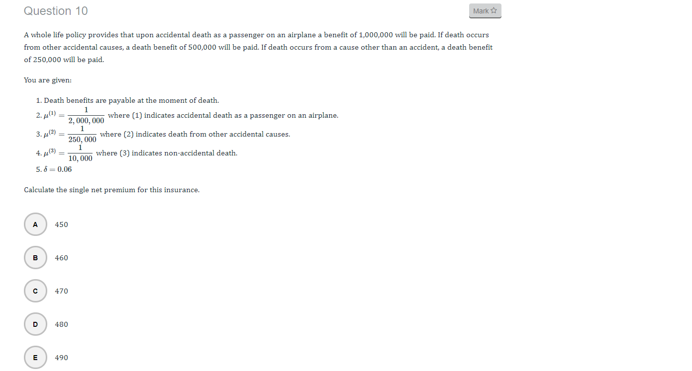 two-year annuity with a single premium on their 90th birthday. This individual