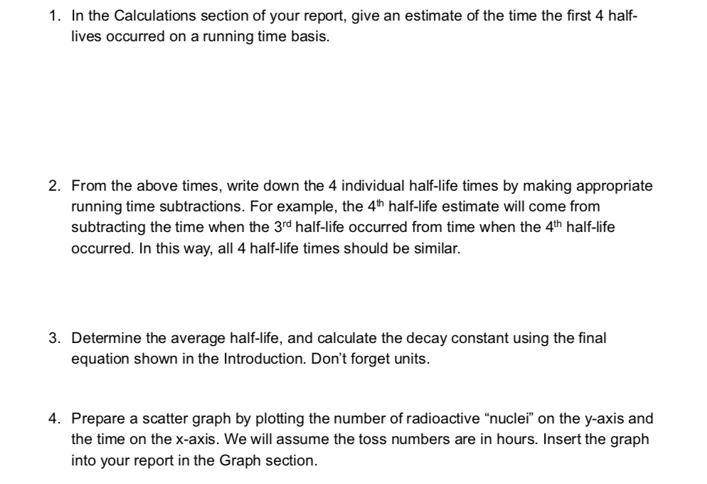 Radioactive Nuclei/ Toss # (hr)) Number of Radioactive Nuclei -72 10 6