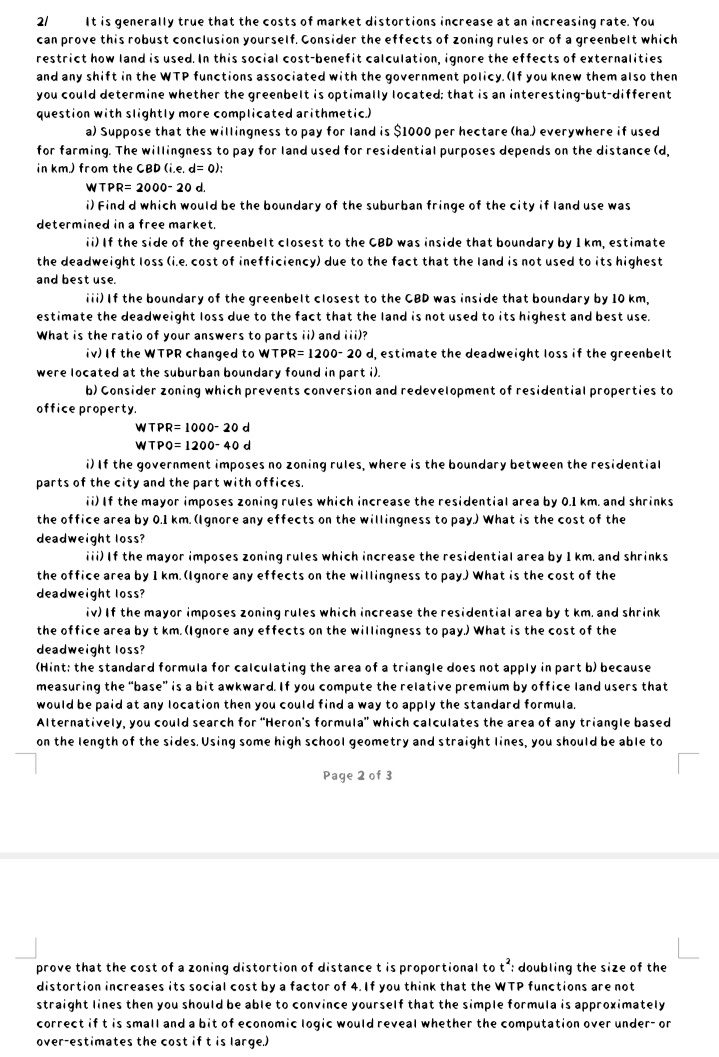 Kindly help me solve the below problem 2 If It is generally