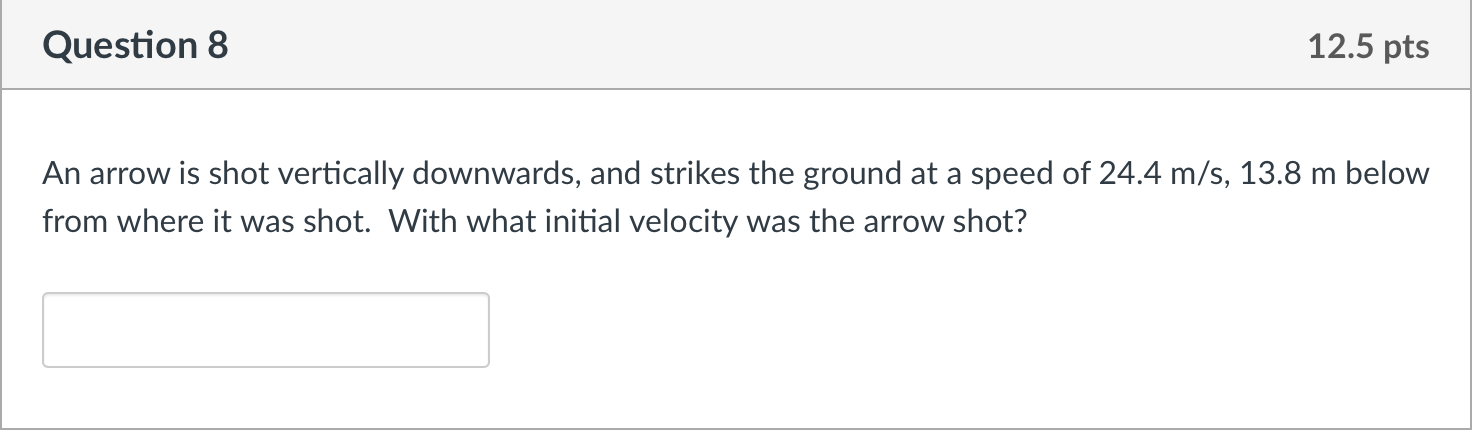 vertically upwards at 17.5 m/s. What is the arrow's velocity after a