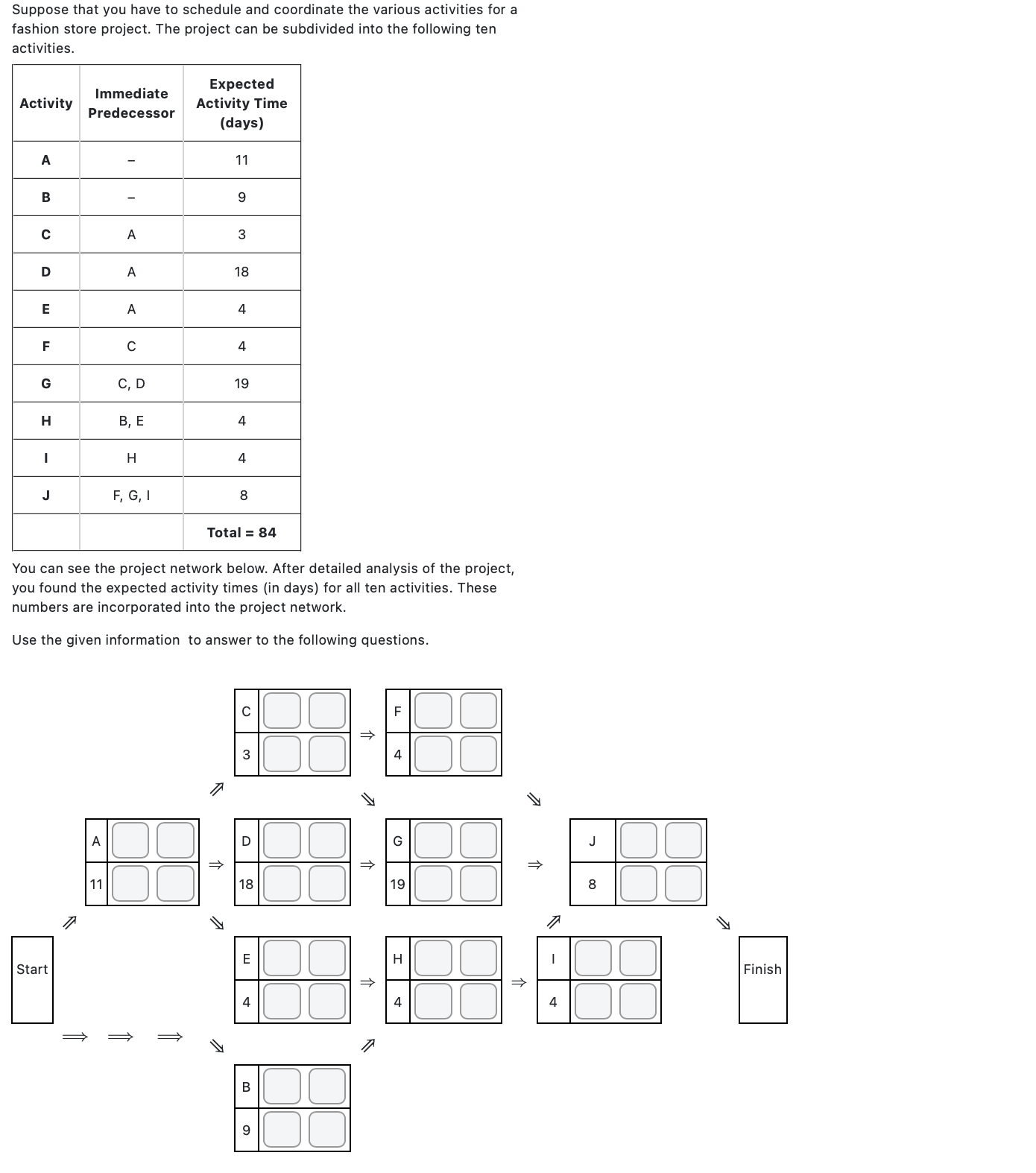 . If you get more than one critical pathr please select the