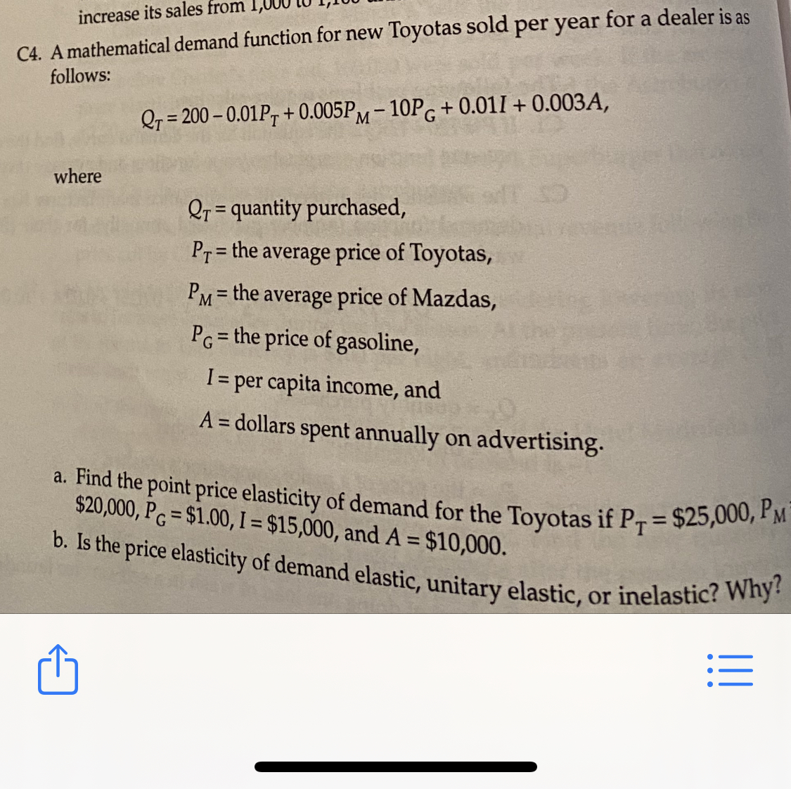 on text page 82, initially with:PM = $20000PG = $1.00I = $15000A