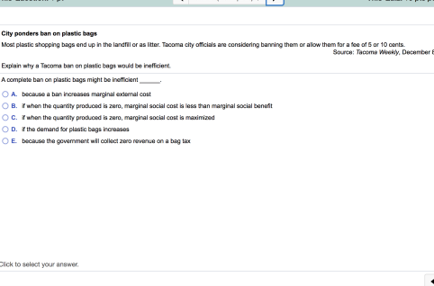 The graph illustrates the unregulated market for pesticide. Price (dollars per ton)