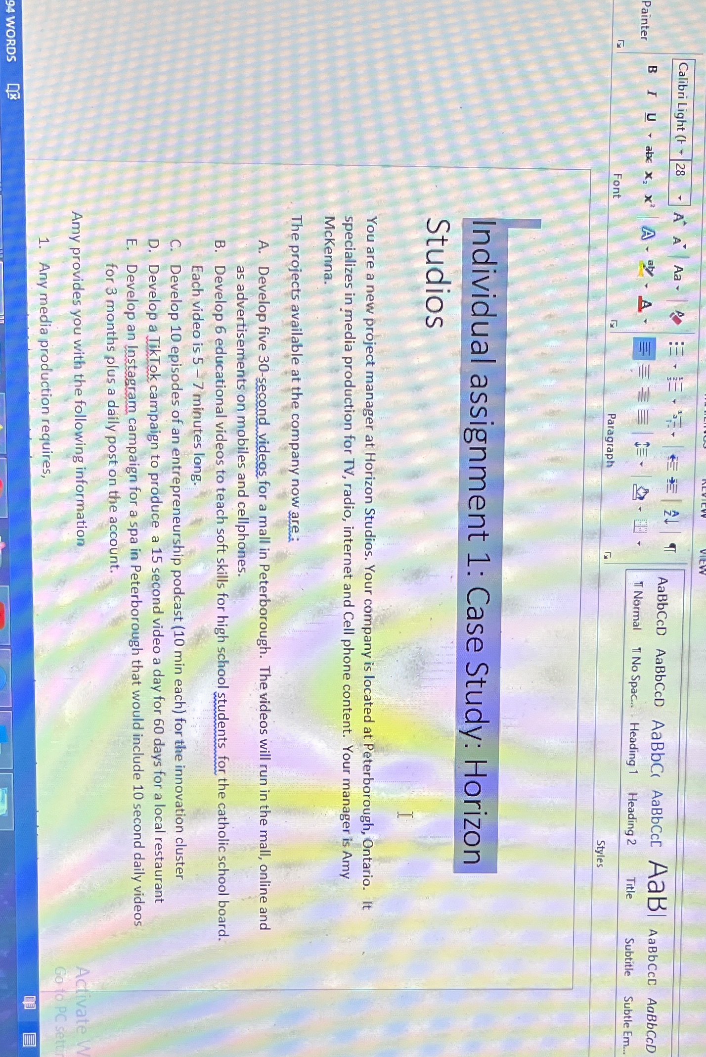  Calibri Light (+ - 28 4 A Aa ! ! !