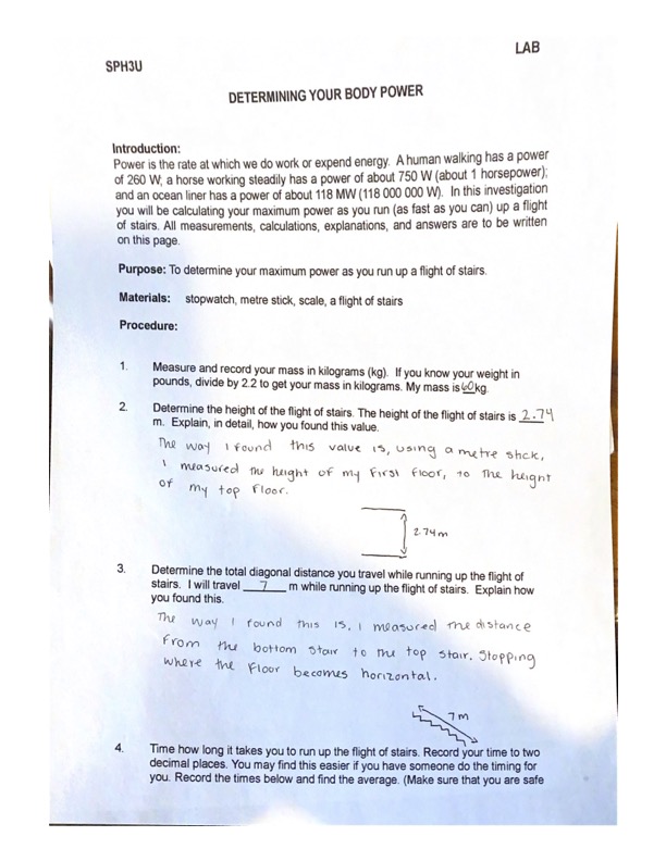 How would I figure out the answer to question 6? LAB SPH3U