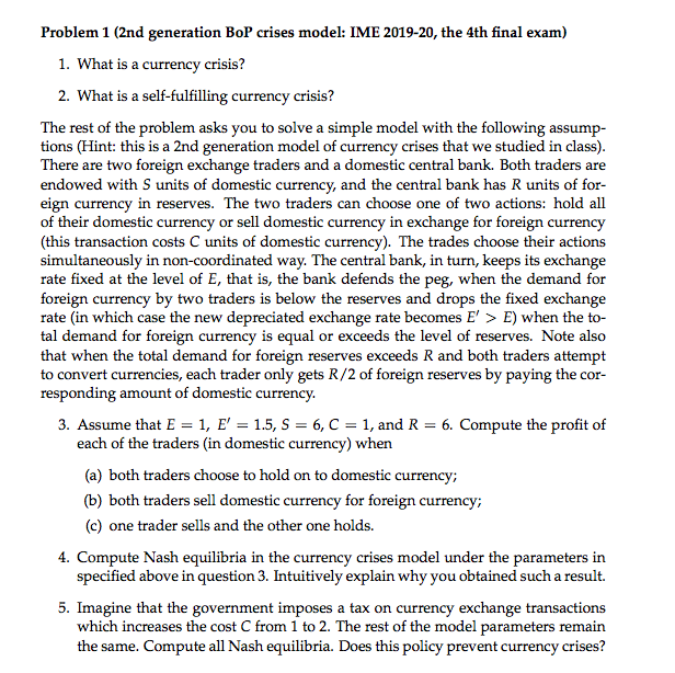 what is the answer of this Problem 1 (2nd generation Bol crises