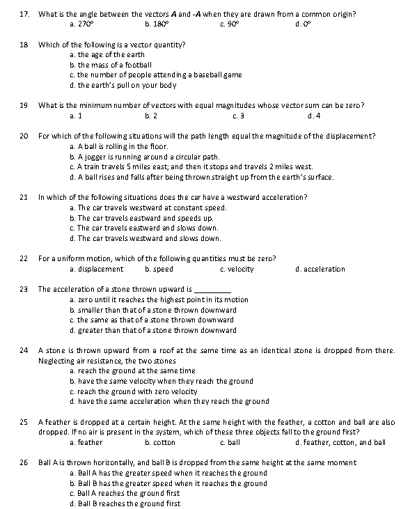 This is multiple choices. Can u help me? 17. What is the