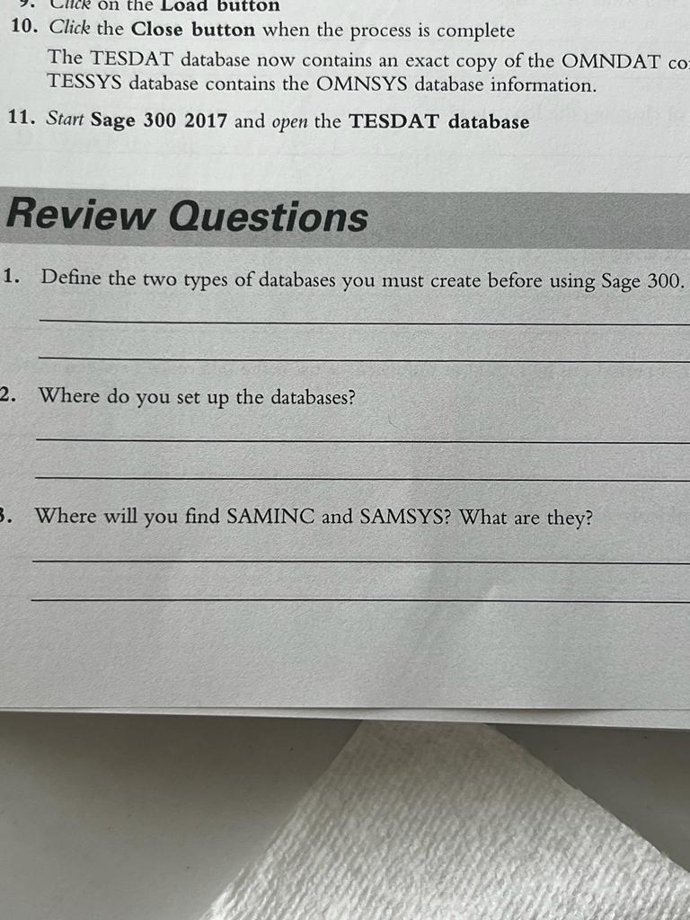 password? 5. Where do you determine in which folder your data files