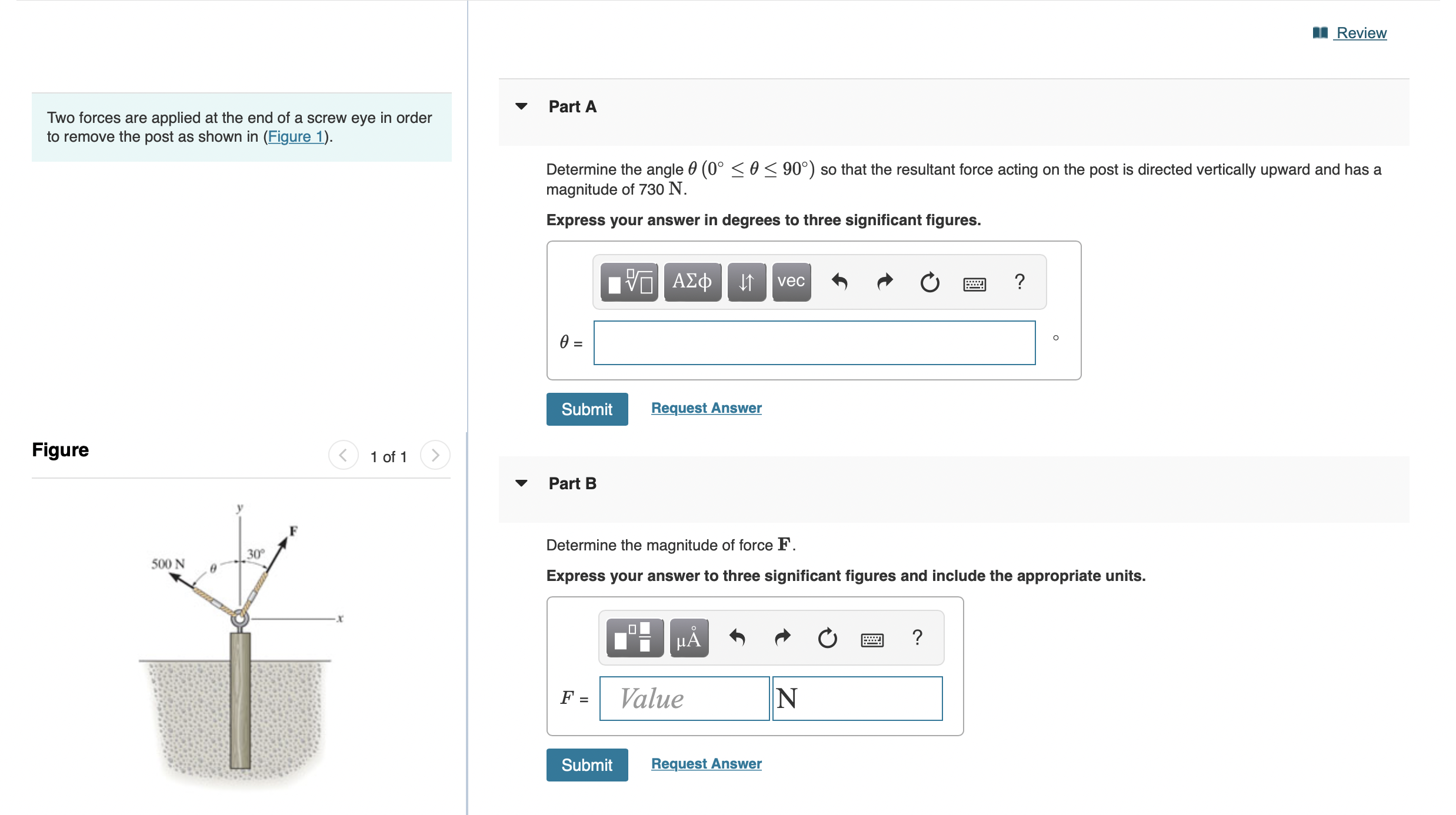 0 for connecting member A to the plate so that the resultant