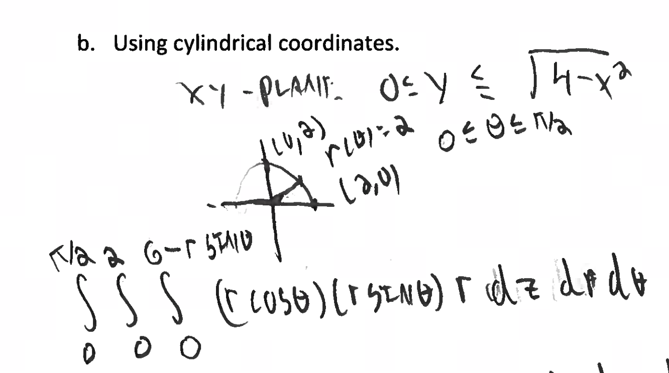 the function F(x, y, z) = xy using rectangular coordinates and then