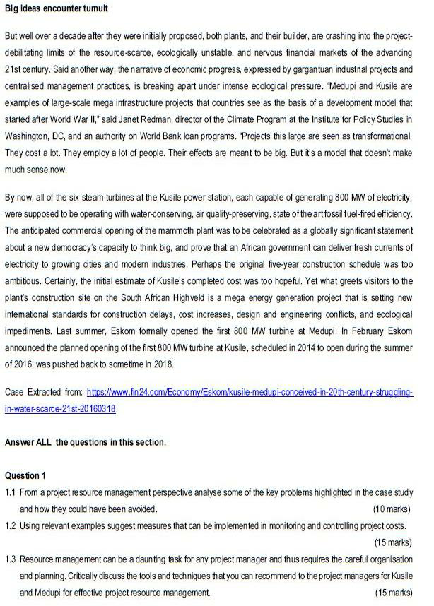 KUSILE, MEDUPI CONCEIVED IN THE 20TH CENTURY, STRUGGLING IN WATER SCARCE 21ST