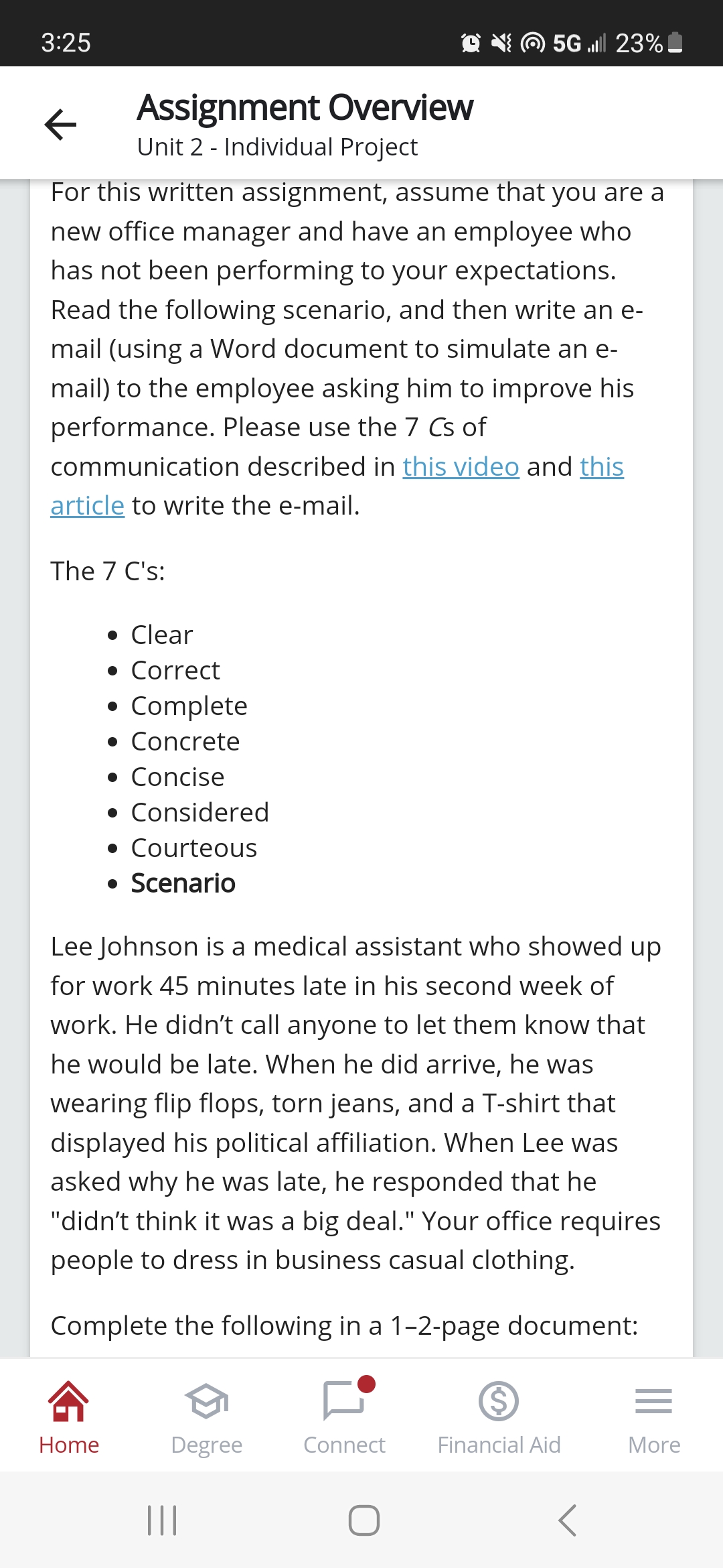  ii iii 3% 56 ..I 23%- 6 Assignment Overview Unit 2