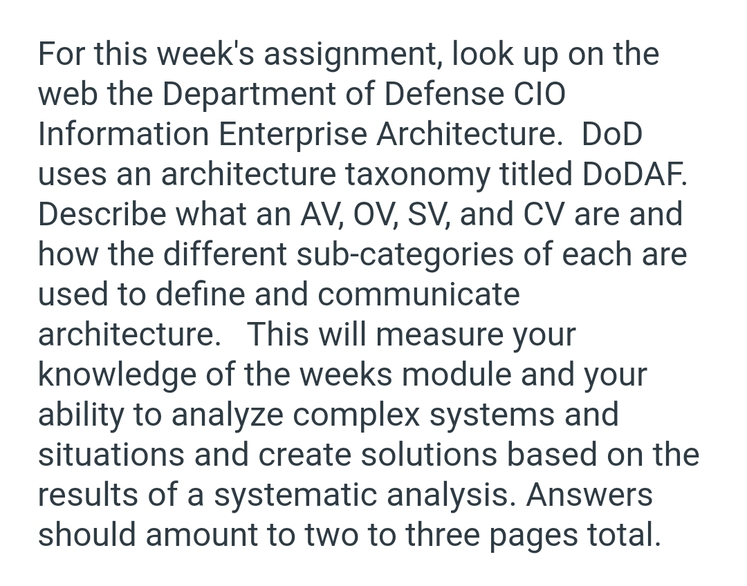  For this week's assignment, look up on the web the Department