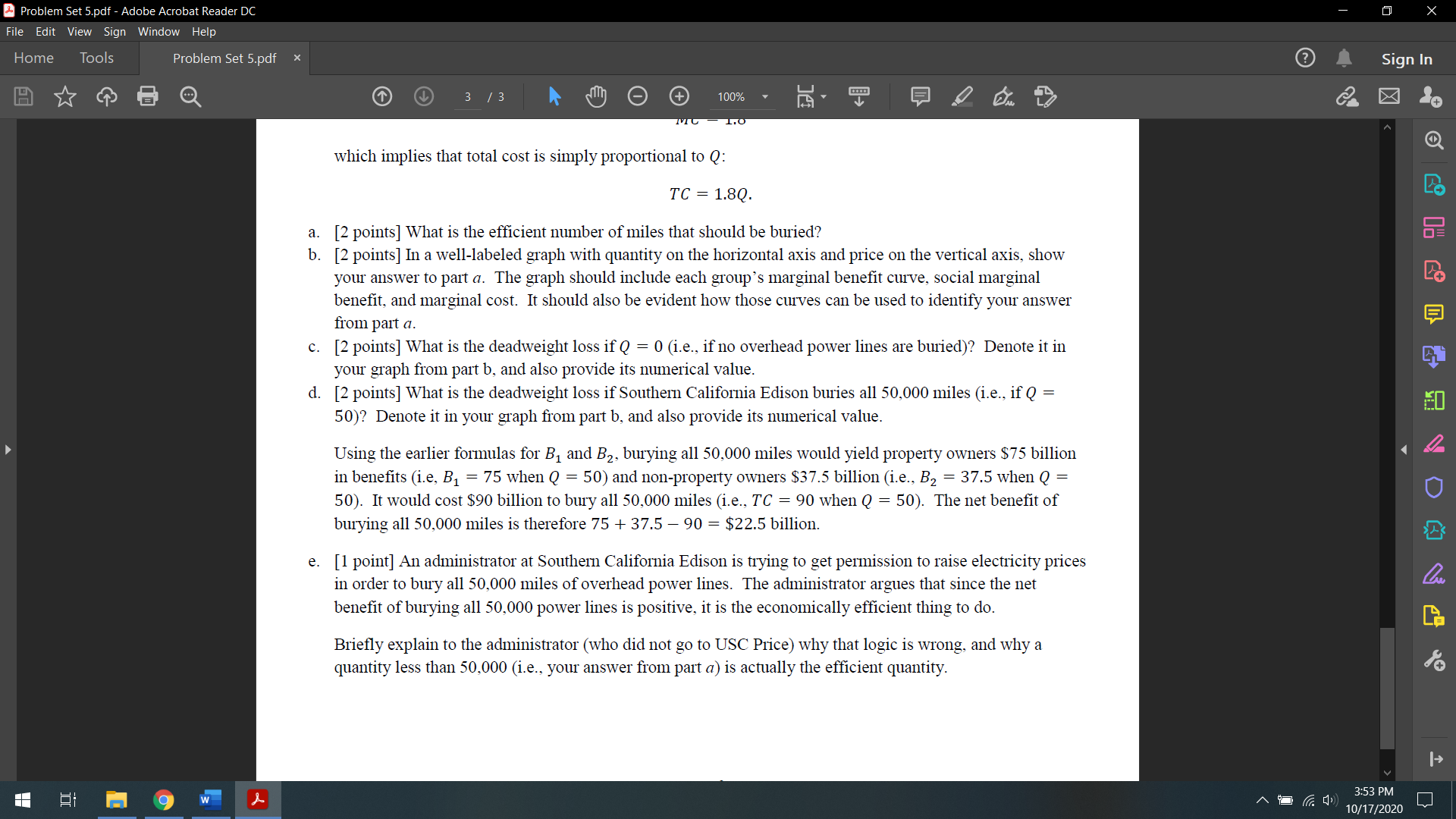 In T 2 / 3 + 100% X 8) [9 points total]