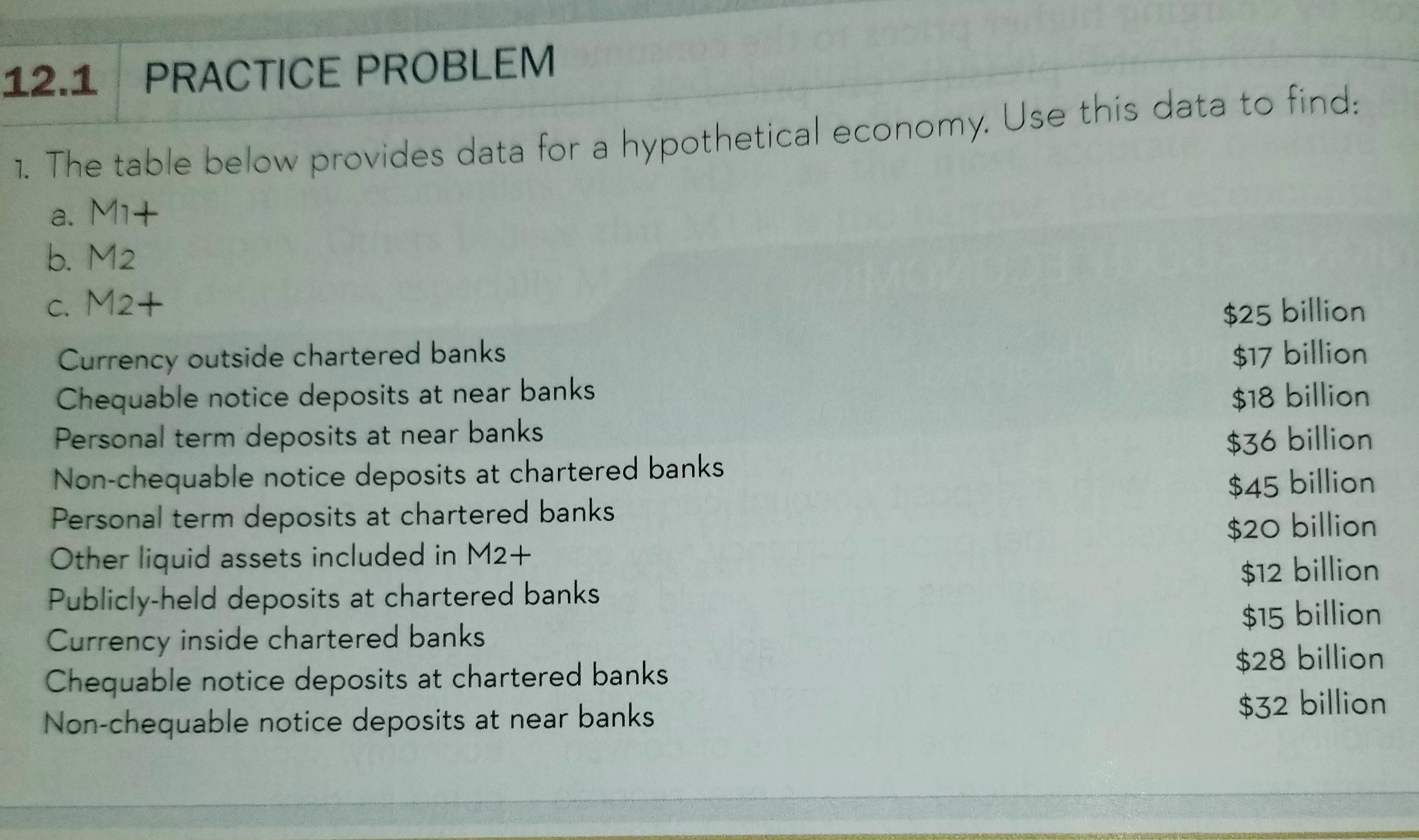 Attached table 12.1 PRACTICE PROBLEM 1. The table below provides data for