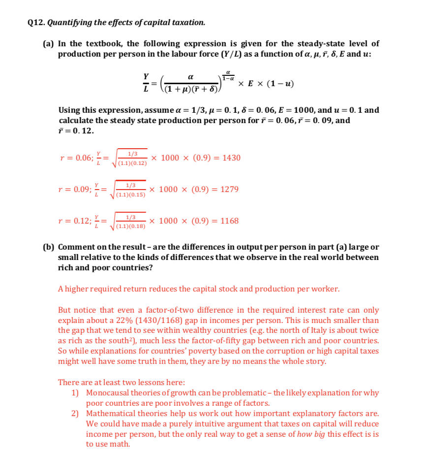 Hi, the correct answer is given in red which helps you to