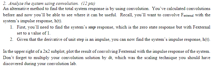 PTS) In this problem, you will use four different techniques to analyze