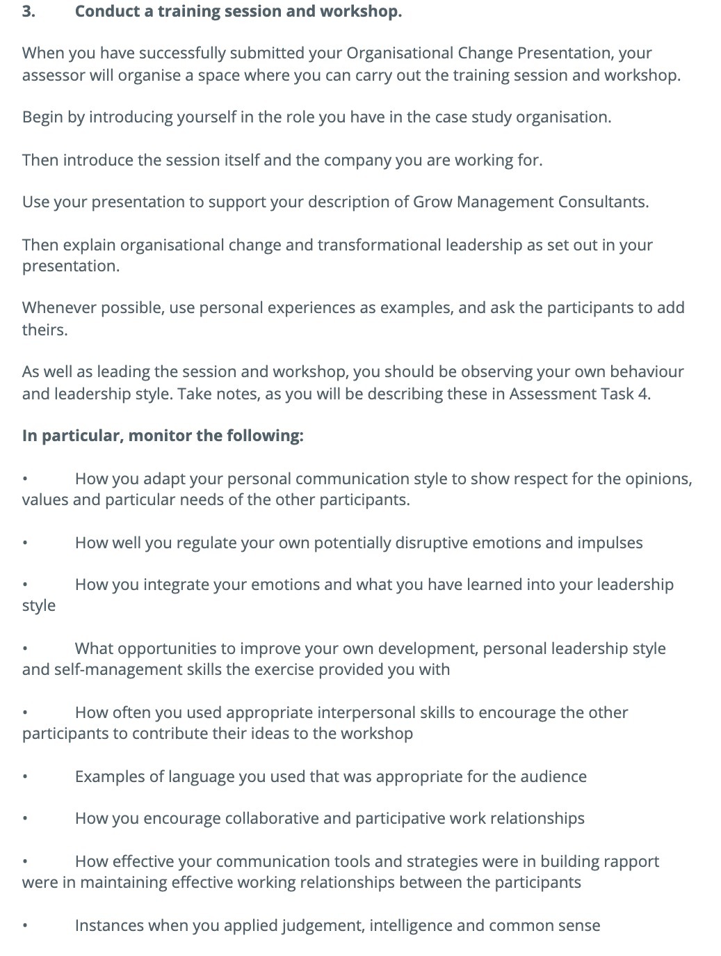 3. Conduct a training session and workshop. When you have successfully