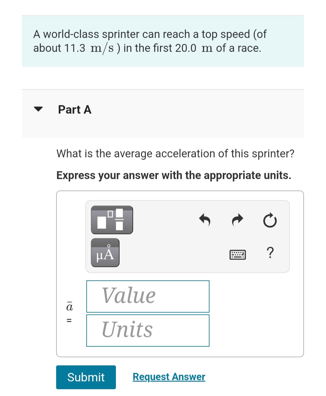 Can you please answer this question? Thank you! A world-class sprinter can