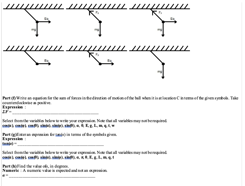 = 0.035 kg is suspended from the ceiling by a string of