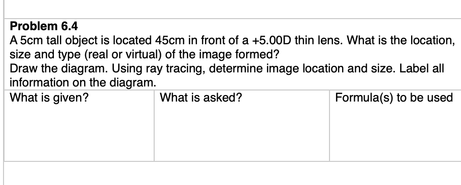 and a back radius of 35cm. What is the total power of