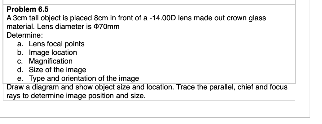 the lens? Draw the biconvex lens and label its surface powers and