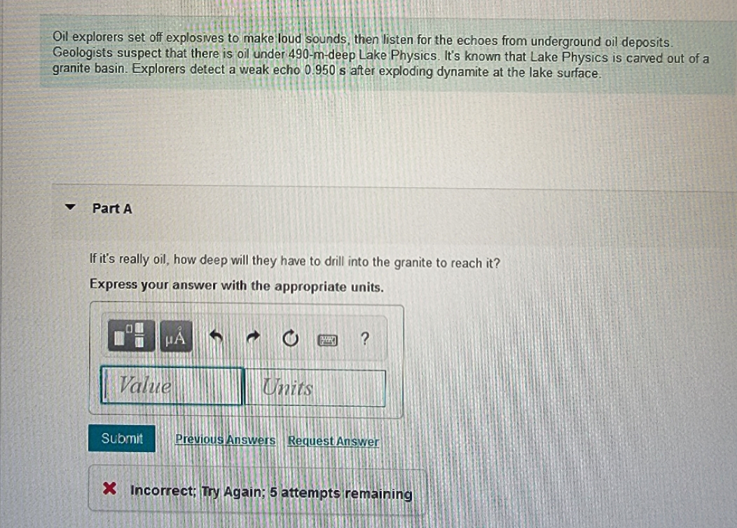 please solve Oil explorers set off explosives to make loud sounds, then