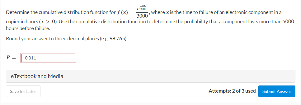  e 3010 Determine the cumulative distribution function for f (x) =
