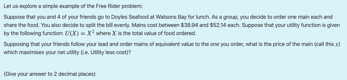  Please provide the working. thanks! Let us explore a simple example