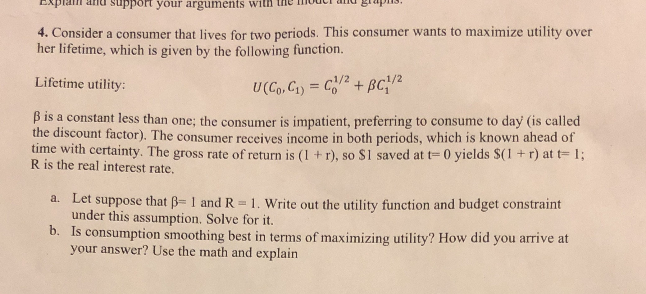  Explain and support your arguments with the I 4. Consider a