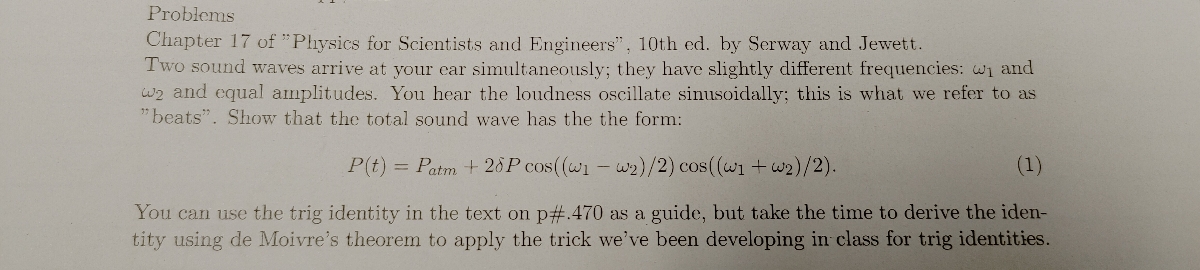 how do i fix this problem Problems Chapter 17 of "Physics for