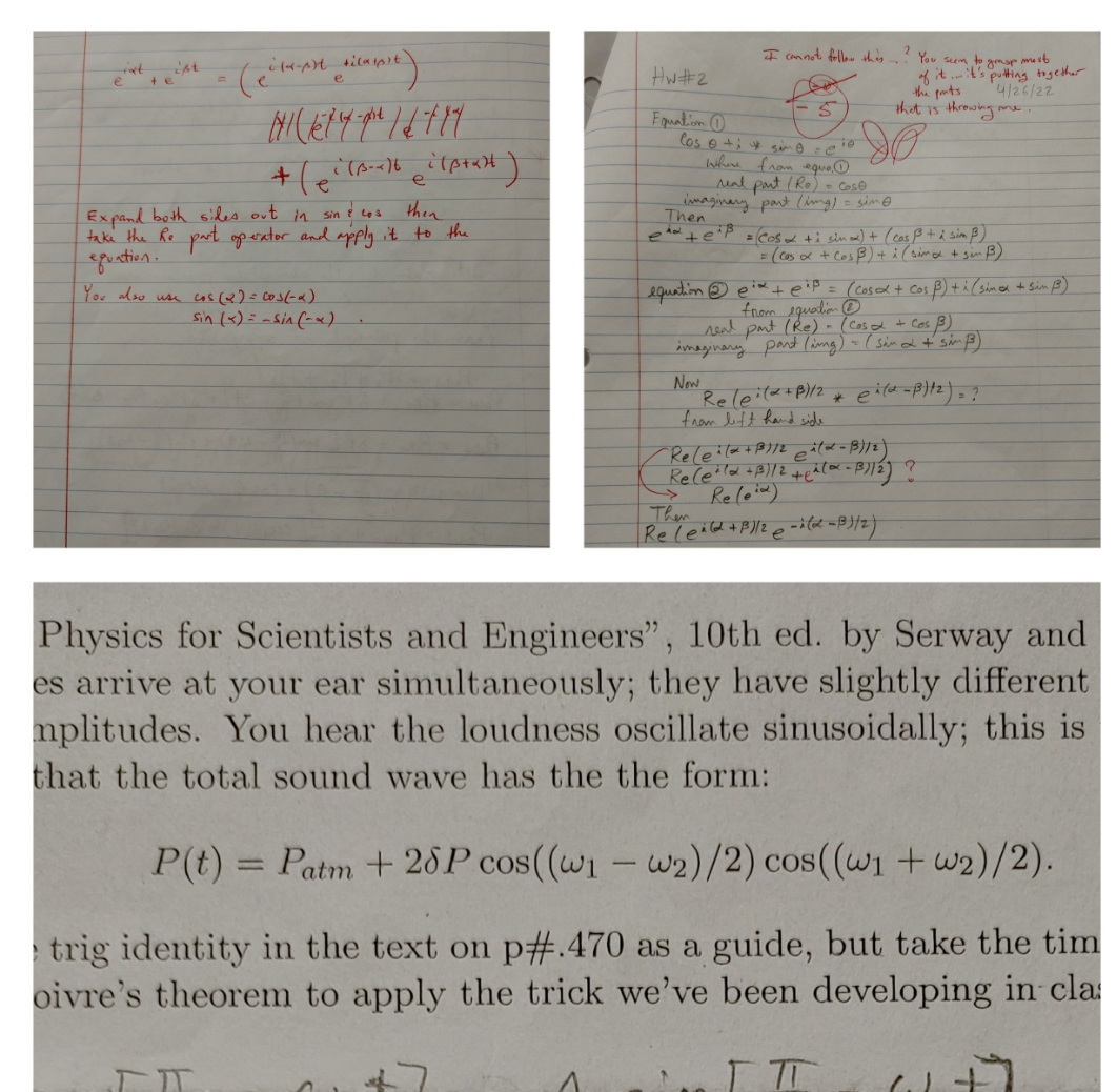 Scientists and Engineers", 10th ed. by Serway and Jewett. Two sound waves