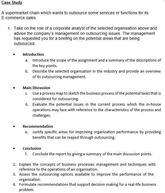 Topic Principles & Concepts: Understand Business Processes, Introducing Business Process Outsourcing, Deciding
