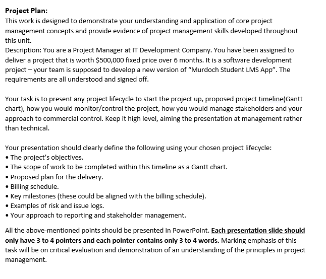 Could the tutor explain which project lifecycle is best suited for the