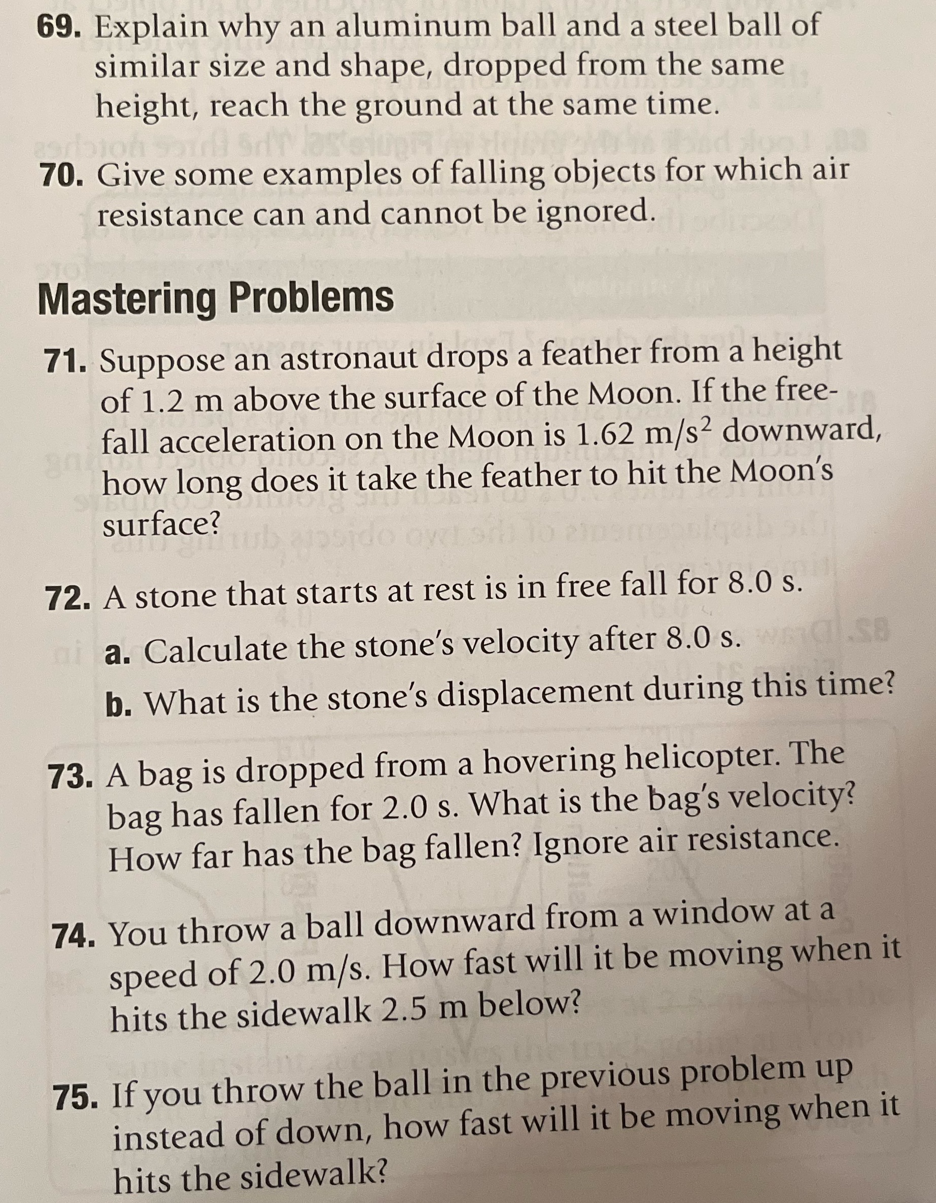 I need help solving 69, 71, 72, 74, and 75. Please show