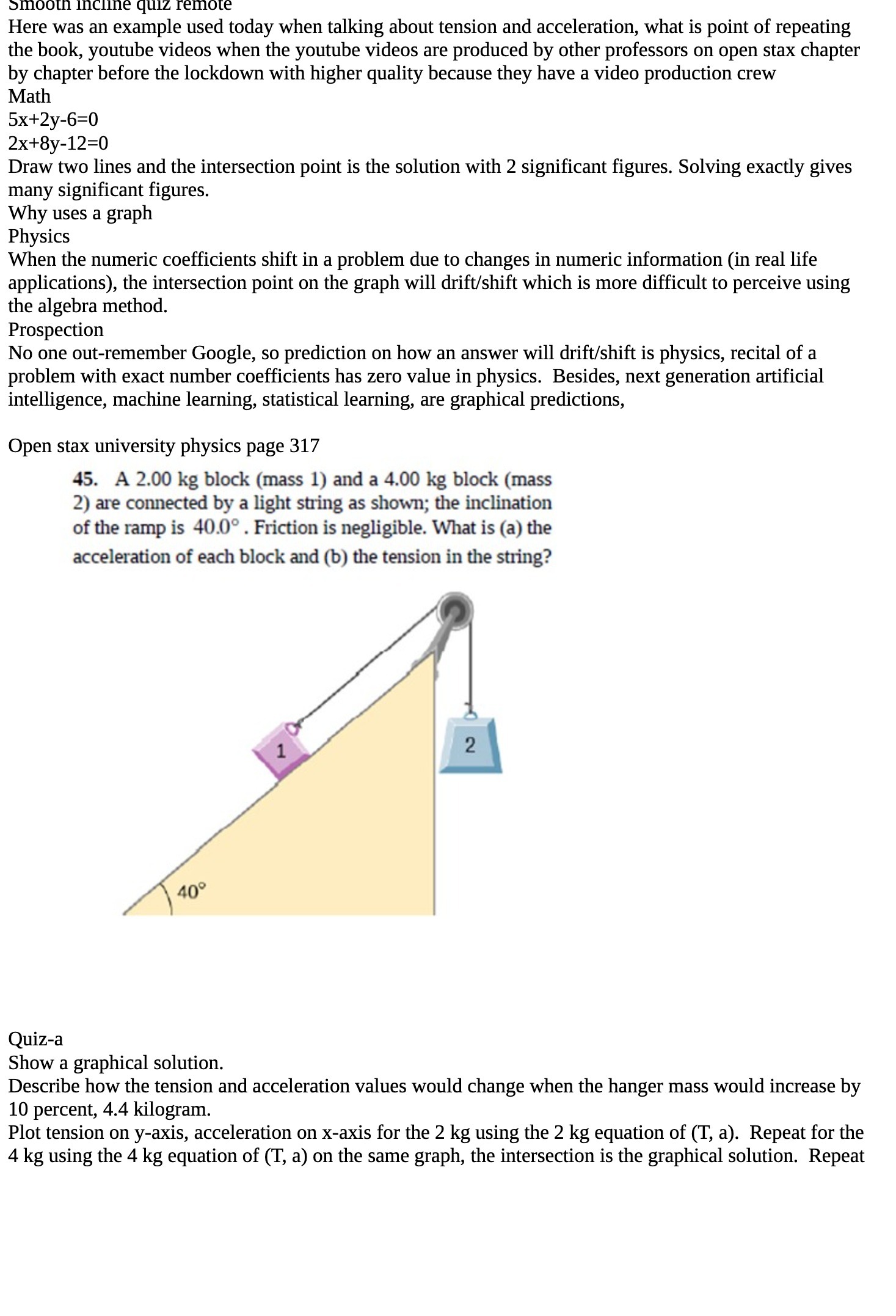 Cline quiz remote Here was an example used today when talking