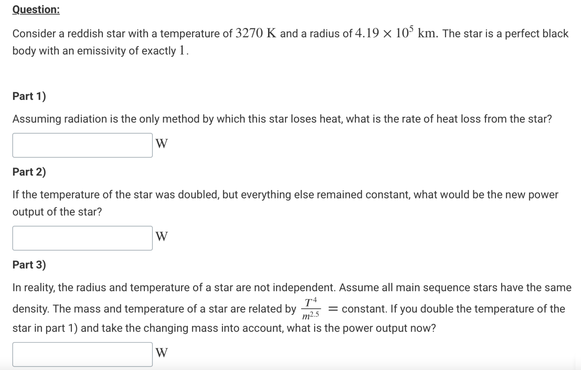 How to solve these two questions?1. Question: Consider a reddish star with