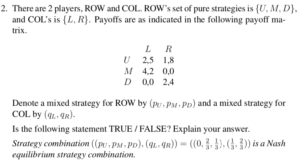 Hey, just need some help proving whether the statement is true or