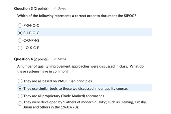 an Improvement to a business process which of the following is the