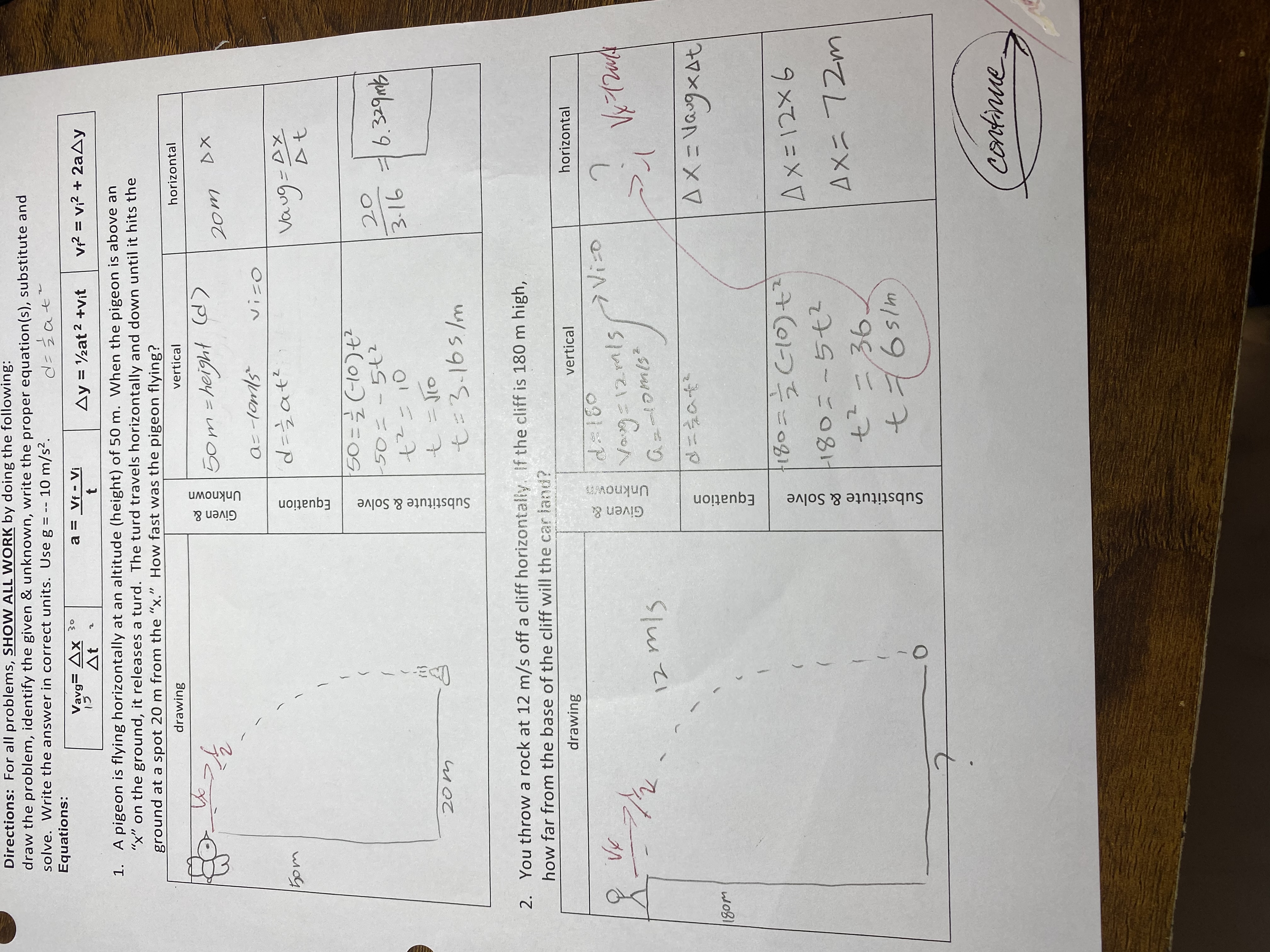 SHOW ALL WORK by: (1) Drawing the component vectors given, WITH ARROWHEADS