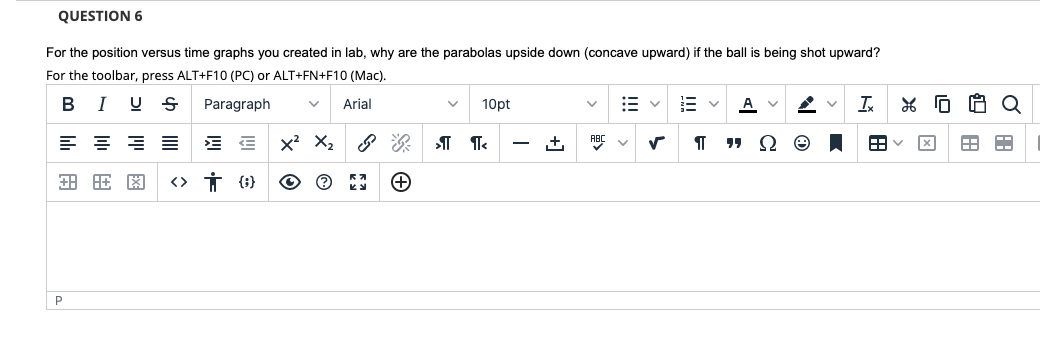  QUESTION 6 For the position versus time graphs you created in