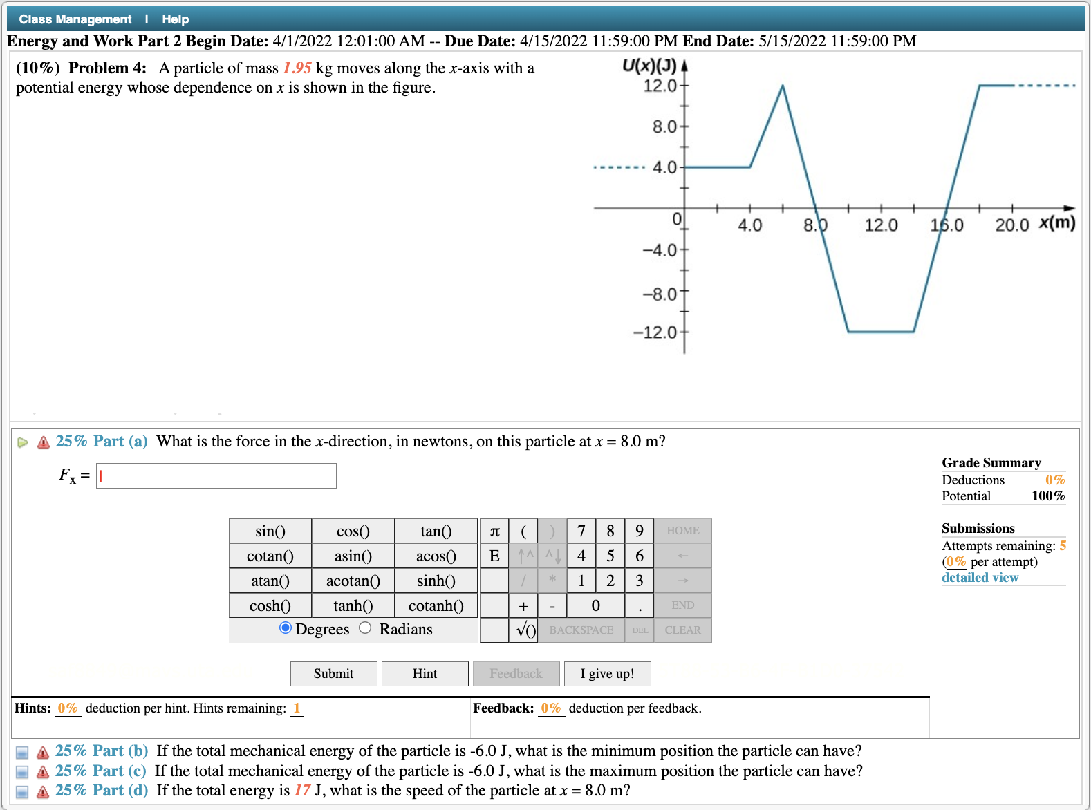  Class Management | Help Energy and Work Part 2 Begin Date: