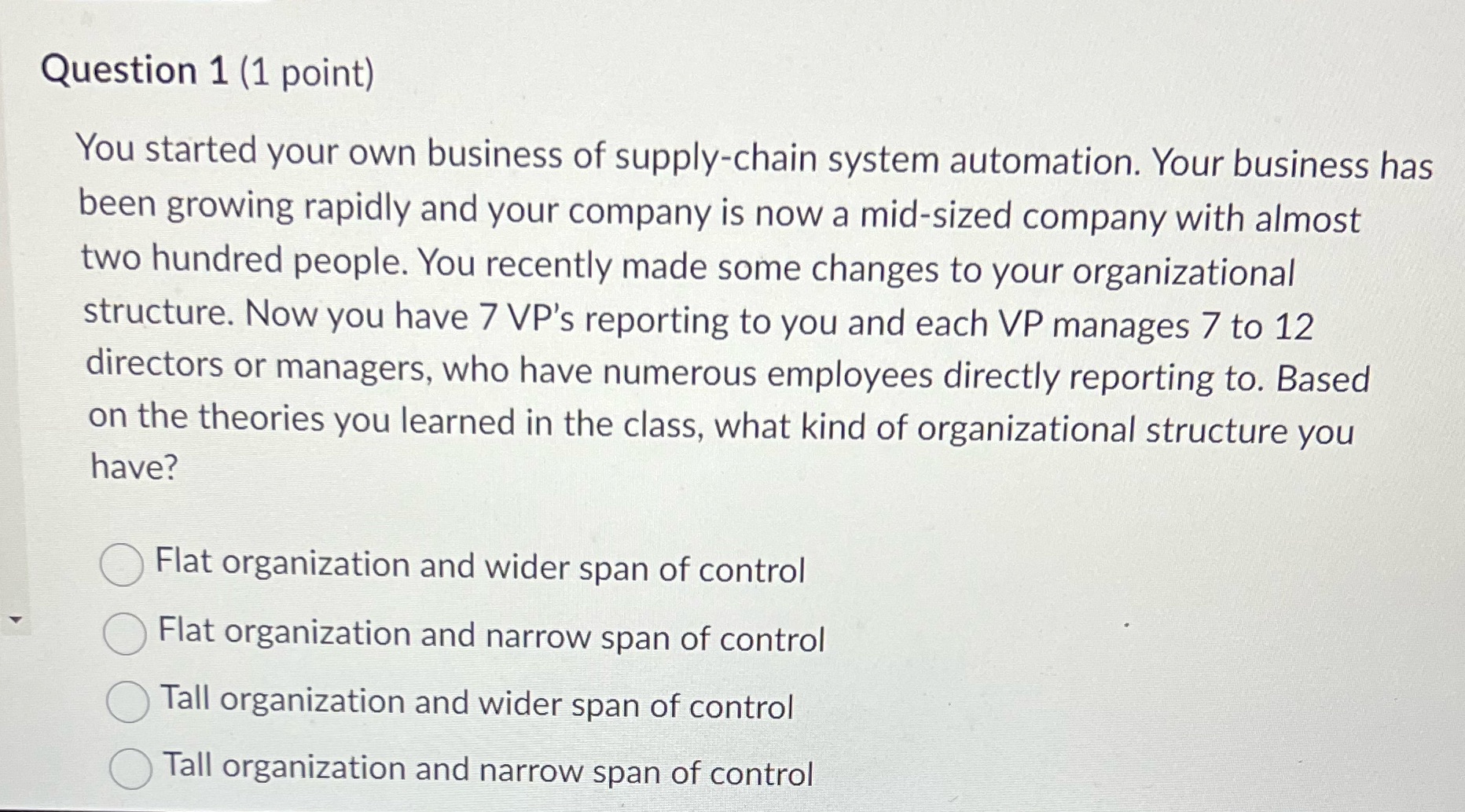 Provide me answer this question as soon as possible Question 1 (1