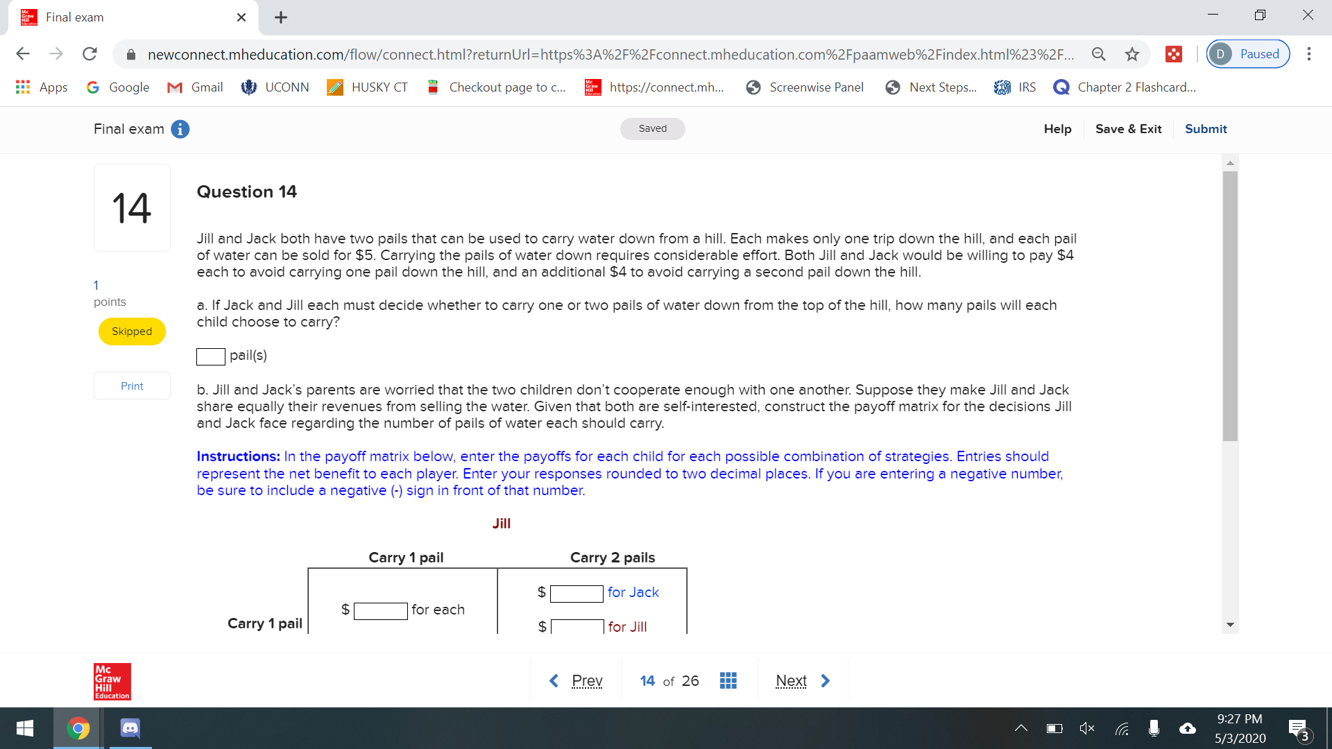 Paused . . . Apps G Google M Gmail UCONN HUSKY CT