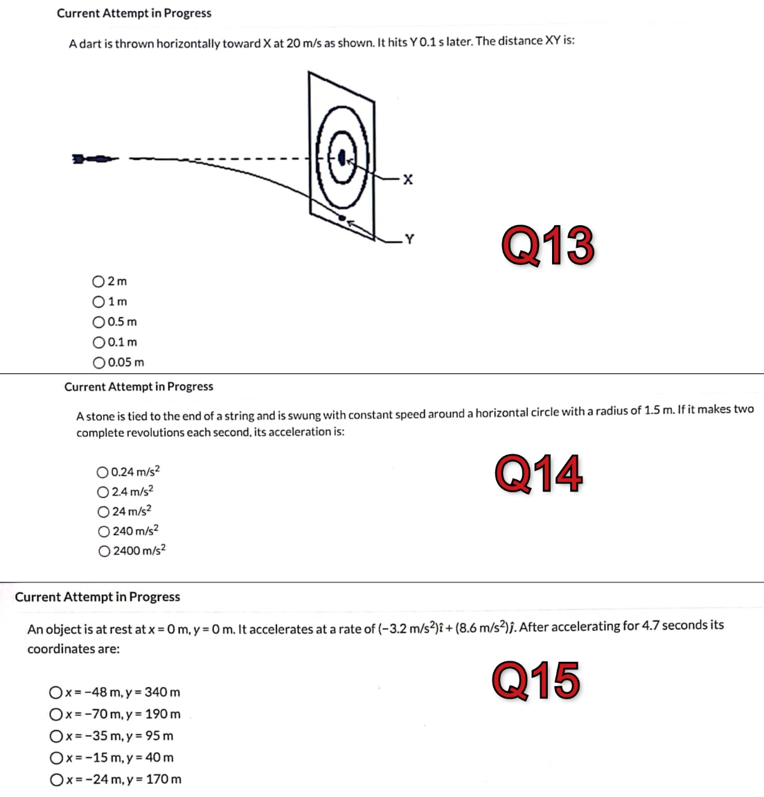 I need solve this assignment Current Attempt in Progress A dart is