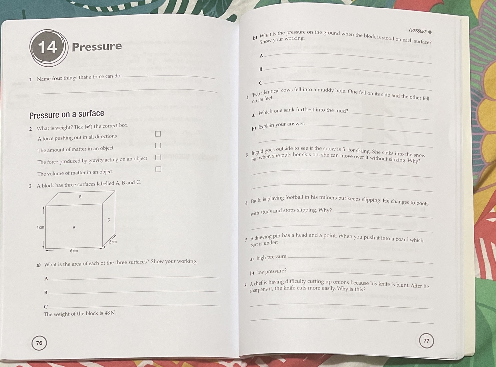 Subject: Science, Physics, Not General Physics. Topic: Pressure. Would you mind helping