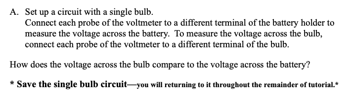 simulation. https://phet.colorado.edu/en/simulations/circuitconstruction-kit-dc B. Set up the circuit containing two bulbs in series.