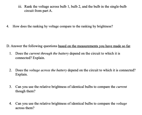 Measure the voltage across each element in the circuit (ll in the
